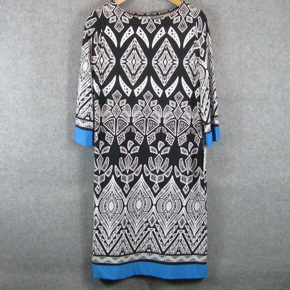 Croft & Barrow 3/4 Sleeve Knit Print Dress S NWT - Picture 1 of 4